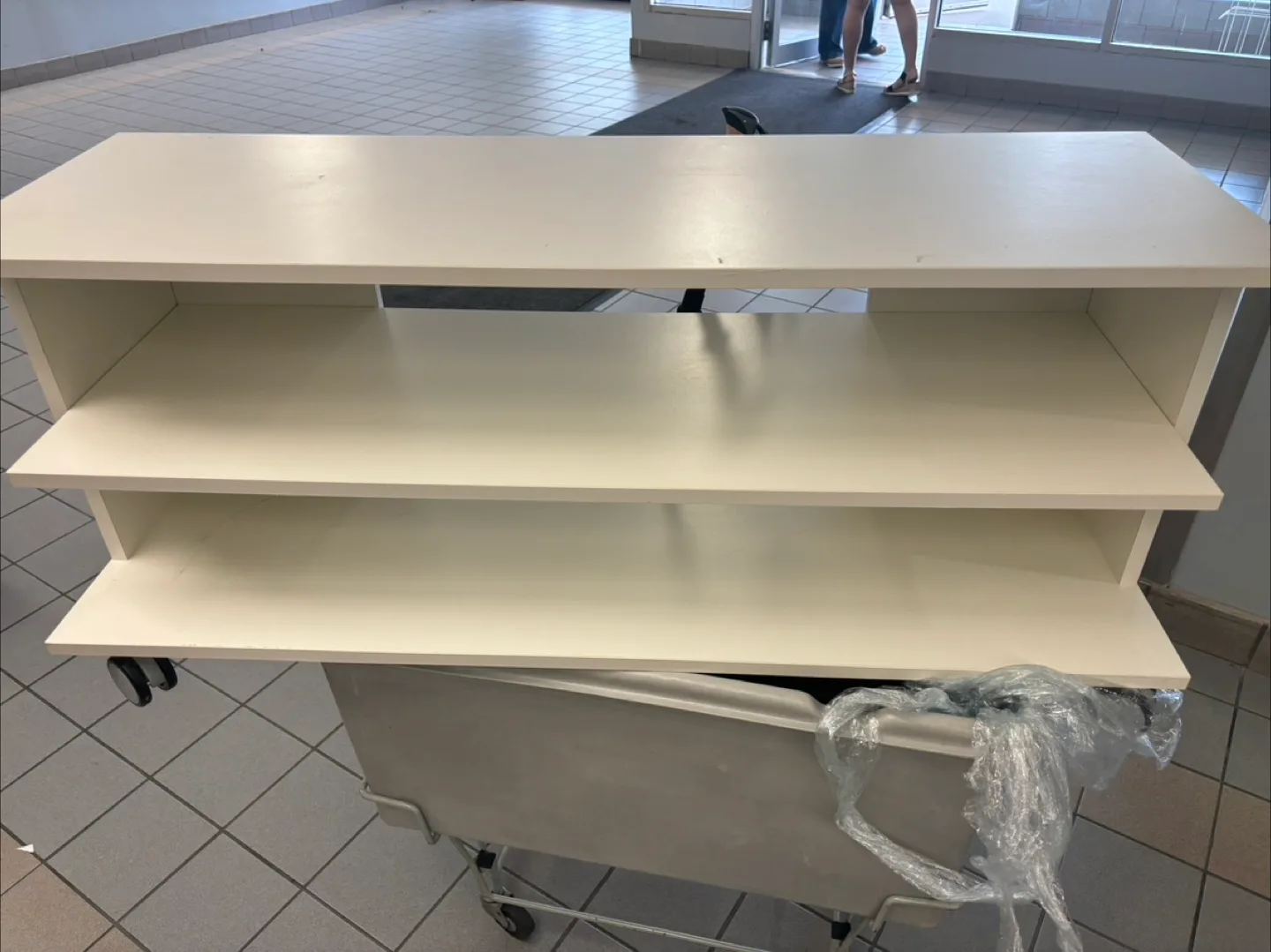 White Shelf Unit with wheels thumbnail