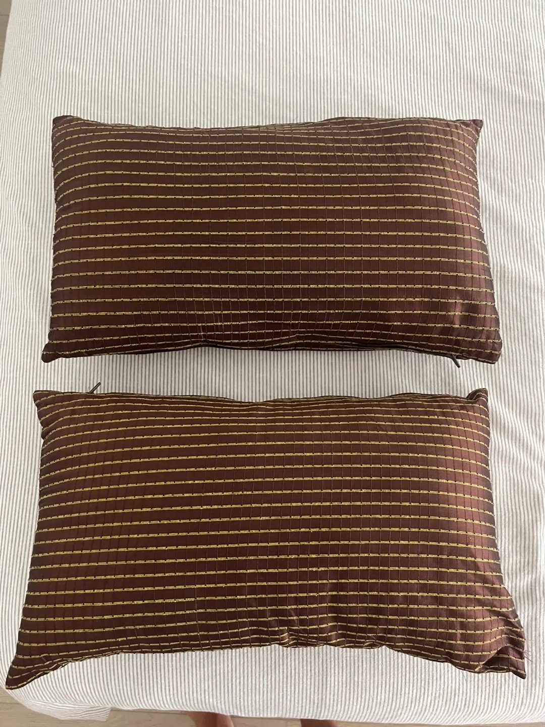 Set of 2 Brown Decorative Pillows thumbnail
