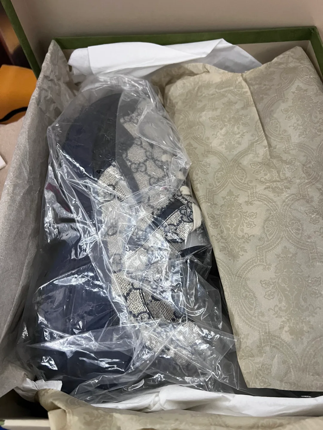 Gucci GG Rhyton 'Beige Blue Monogram' Sneakers - Men's US 9 image indicator(6)