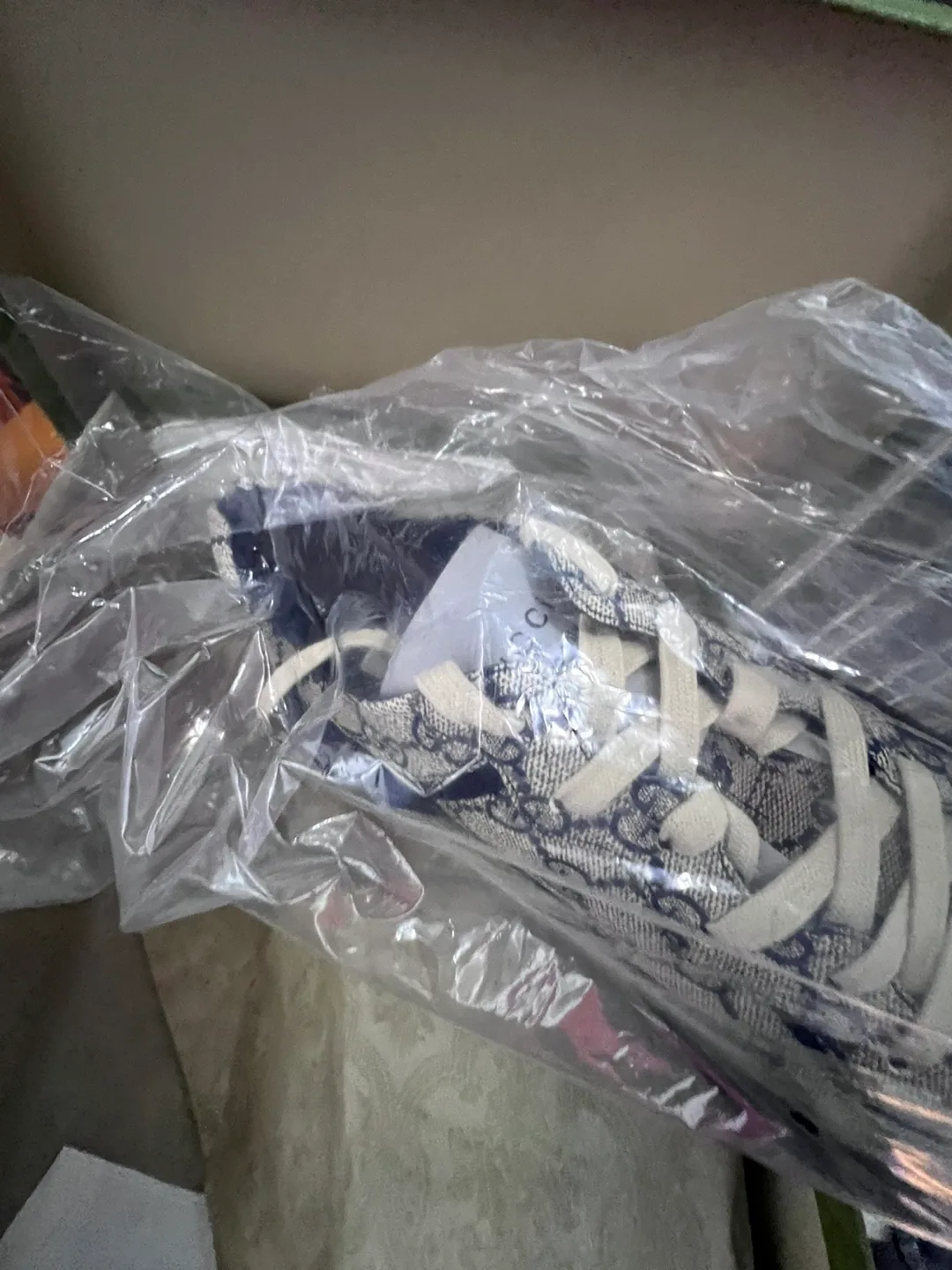 Gucci GG Rhyton 'Beige Blue Monogram' Sneakers - Men's US 9 image indicator(5)