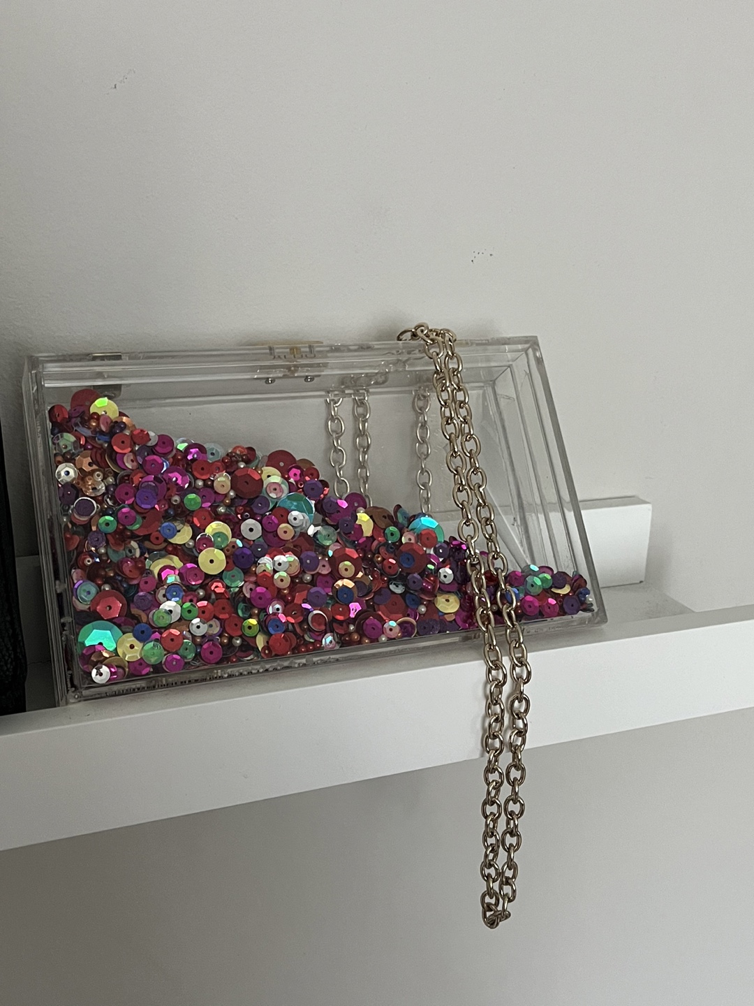 ALDO Sequin Clutch with Chain