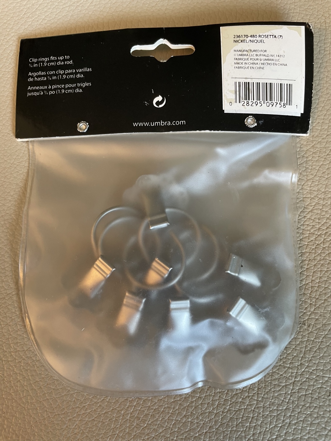 Umbra Rosetta Drapery Clip Rings - 7 pcs NEW - photo 2