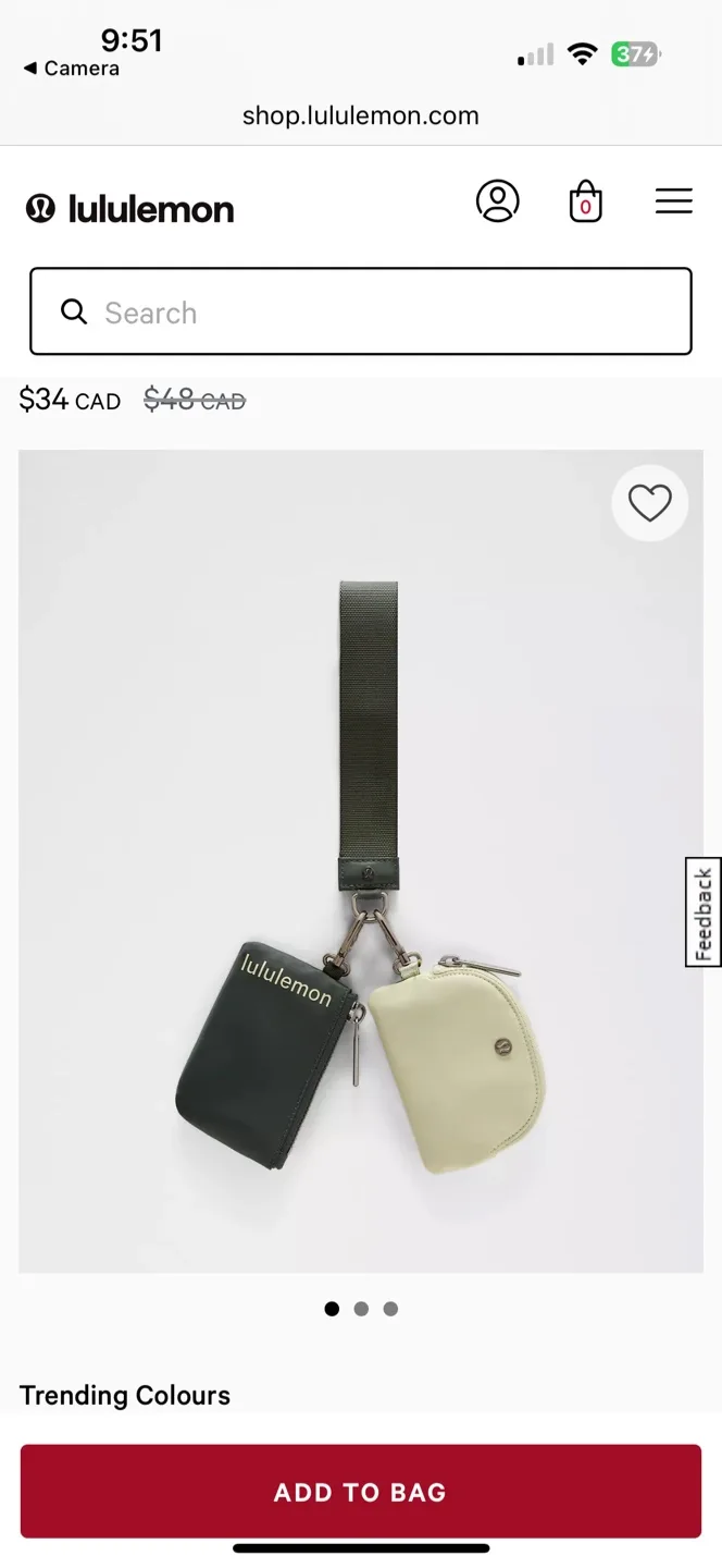 New! Lululemon Dual Pouch Wristlet thumbnail