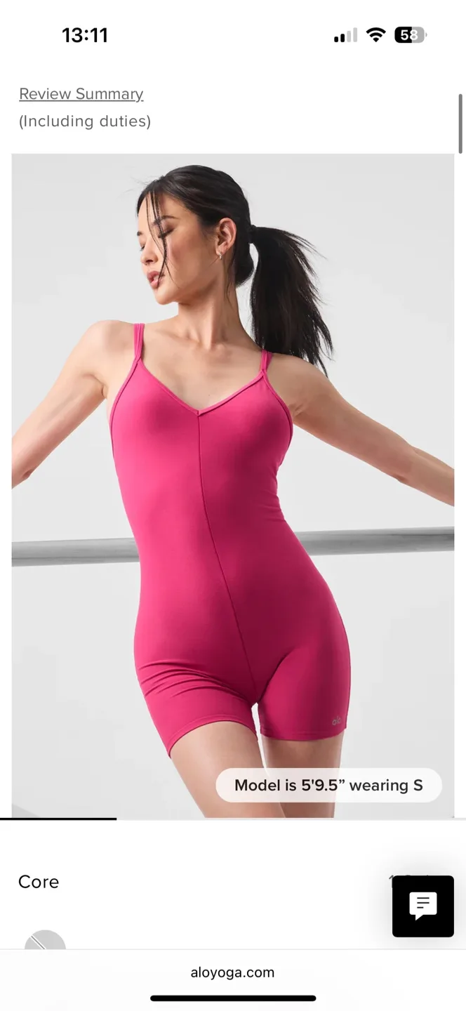 Alo Summer Crush Hot Pink Onesie Romper thumbnail