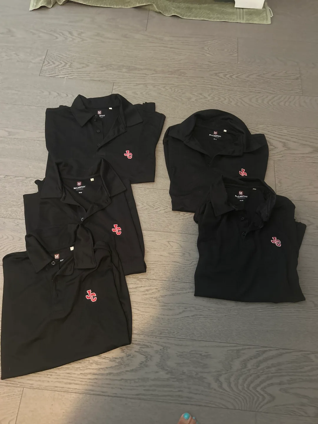 McCarthy Black Polo Shirt - Size M/M 5 tops thumbnail