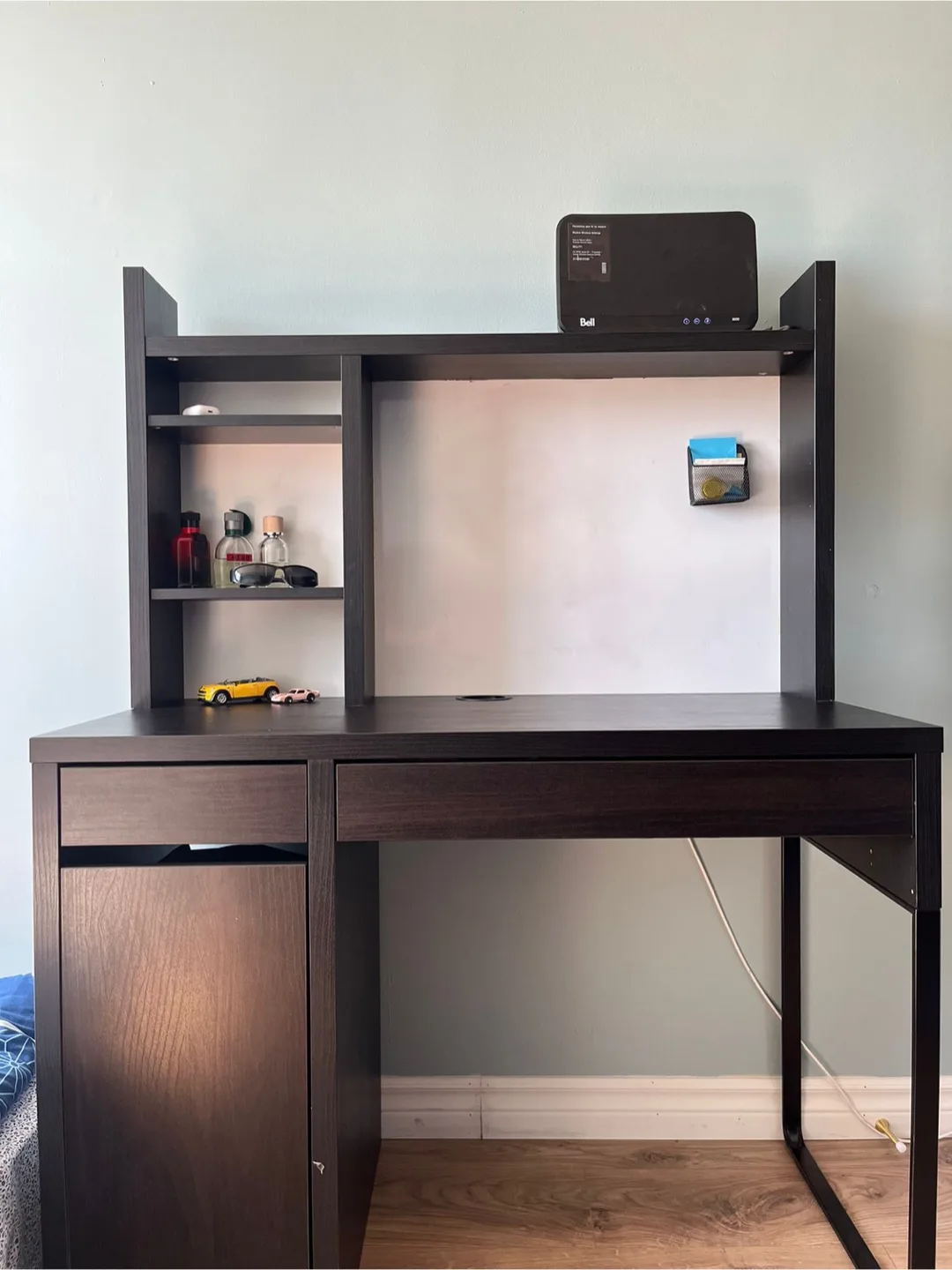 Dark Brown Desk with Hutch thumbnail