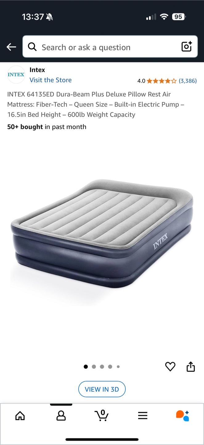 Intex Dura-Beam Plus Deluxe Queen Air Mattress