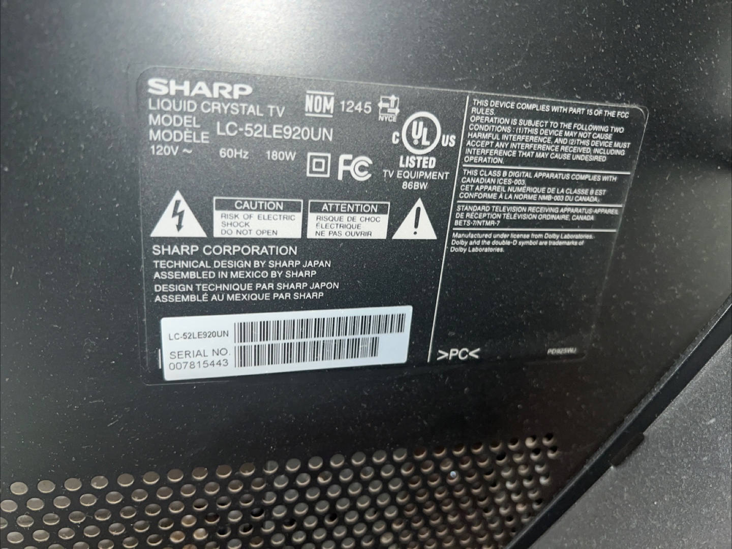 ON SALE !!!  Sharp Aquos TV 55” - photo 2
