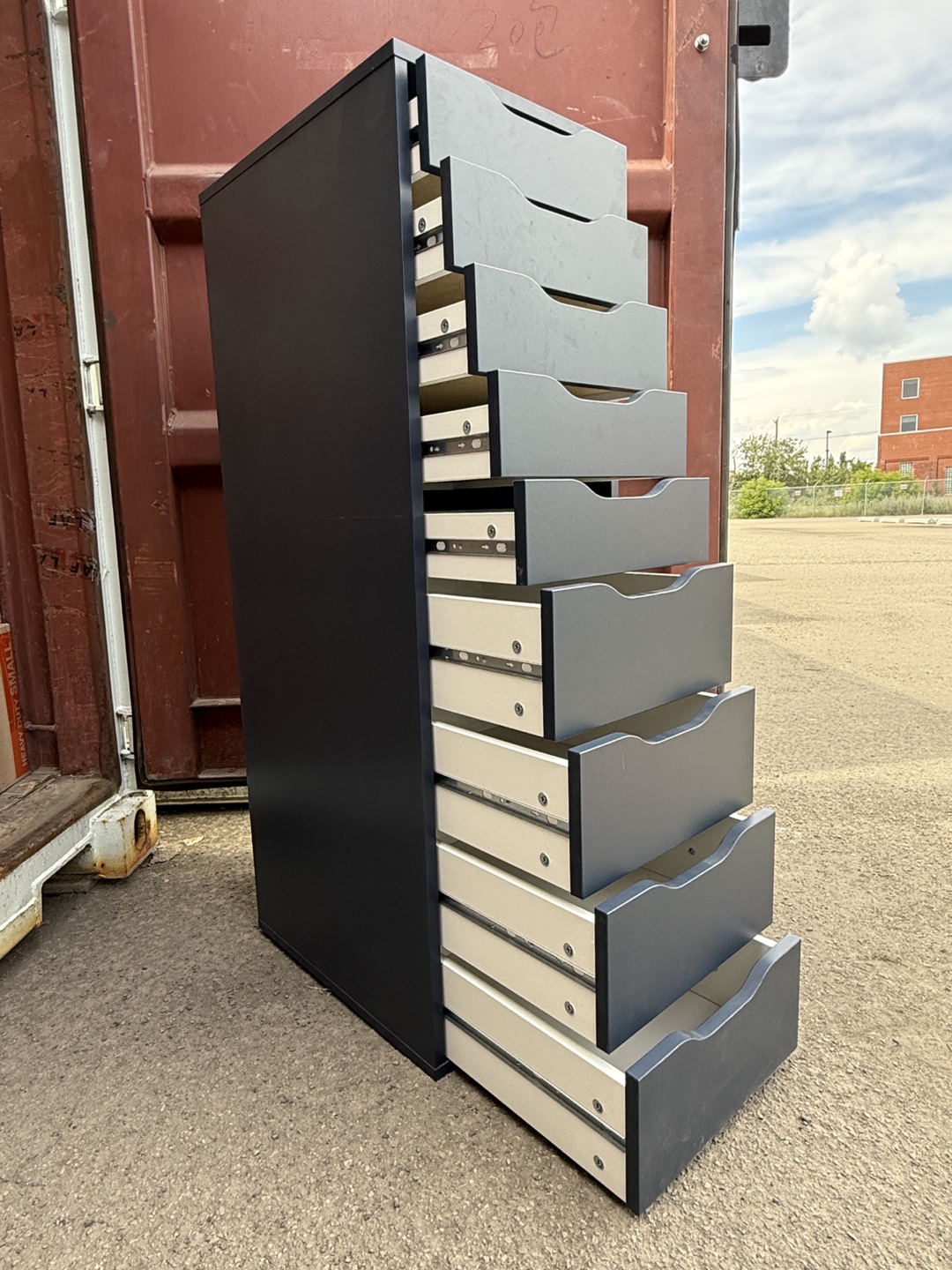 IKEA Alex Drawer Unit with 9 Drawers - Grey - photo 5