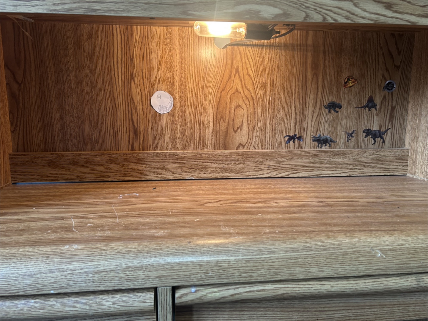 Wooden Single Bed Frame with Storage & Desk Hutch - photo 5