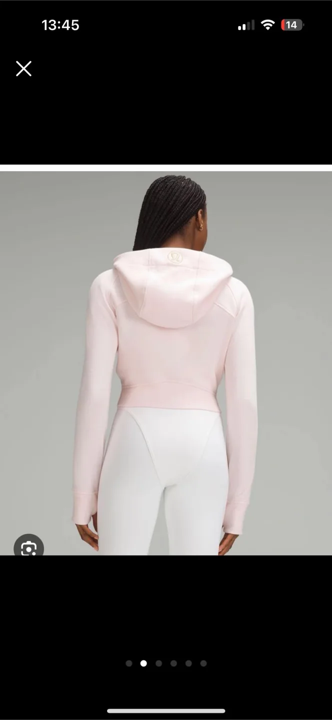 Lululemon Scuba Cropped Hoodie - Strawberry Milkshake and Gold image indicator(3)