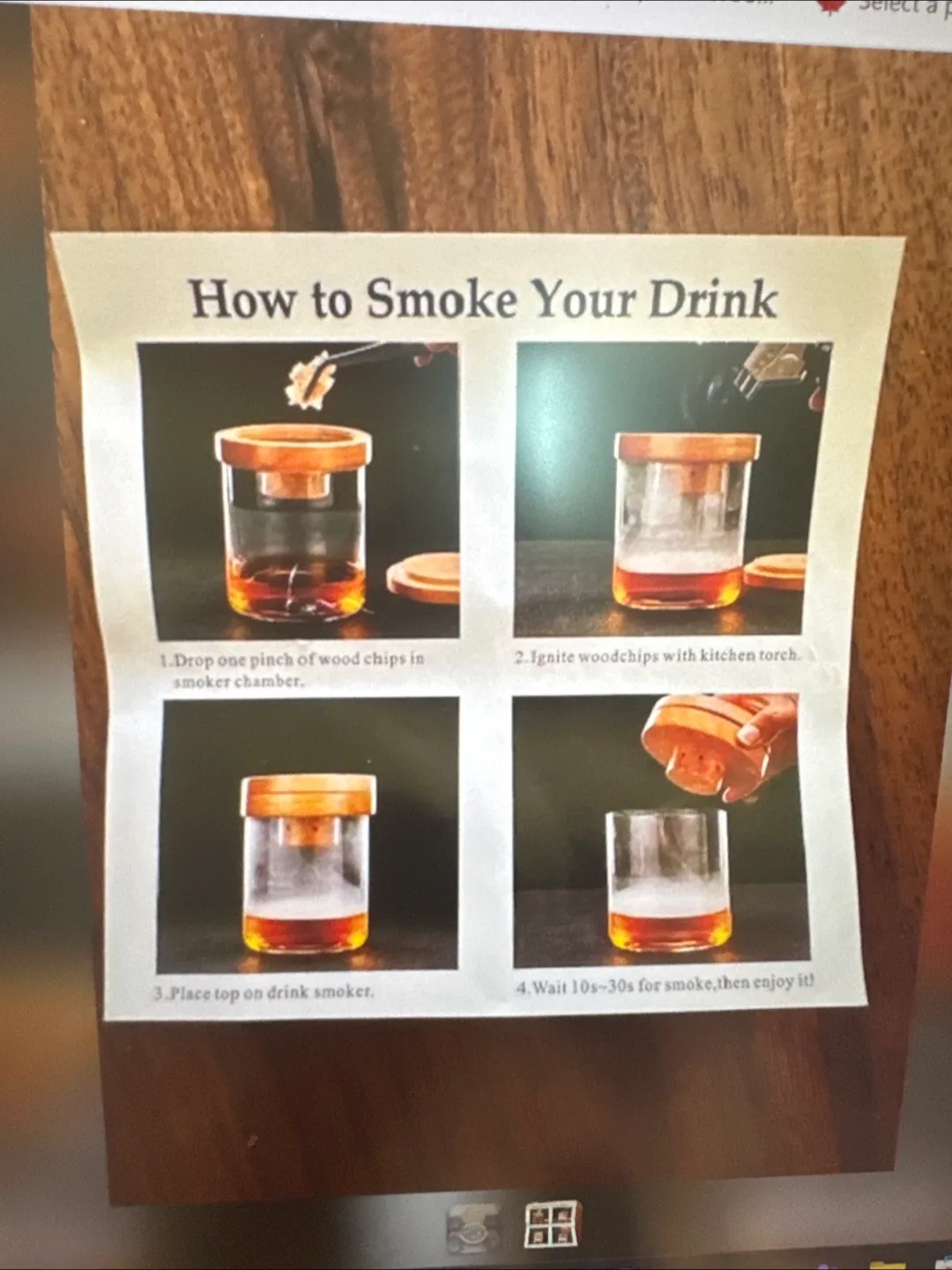 Drink Smoker Infuser Kit with Wood Chips image indicator(2)