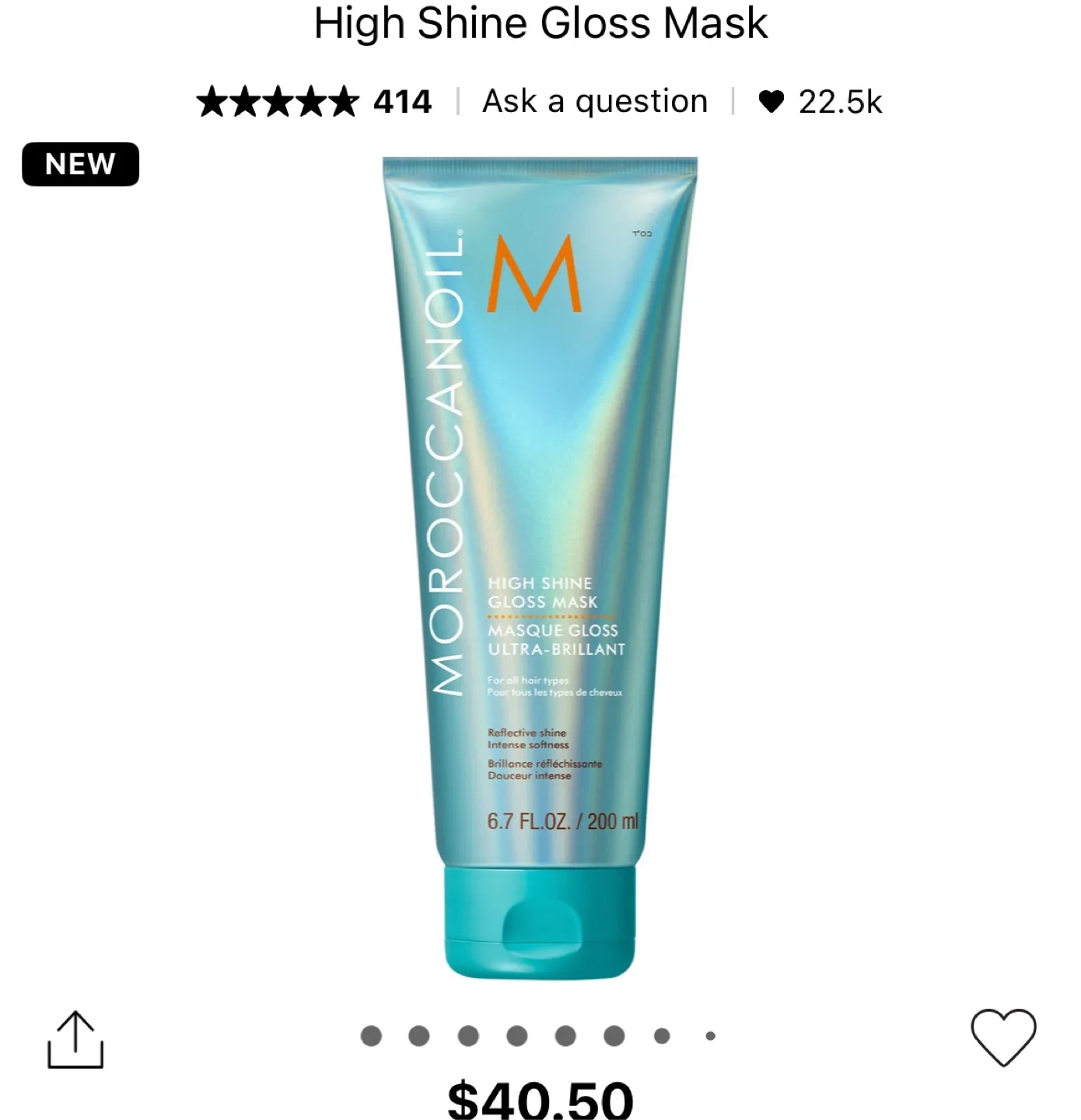 Moroccanoil High Shine Gloss Mask 200 ml thumbnail