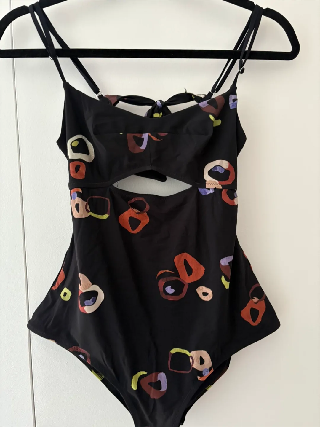 PALE Black One Piece Swimsuit with Contemporary Print thumbnail