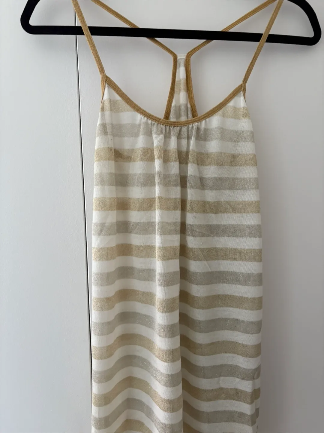 VITAMIN Metallic Gold and Silver Stripe Cover Up/Top thumbnail
