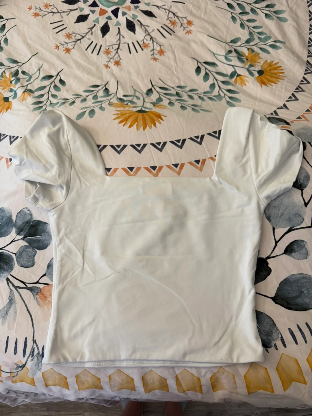 White Square Neck Top thumbnail