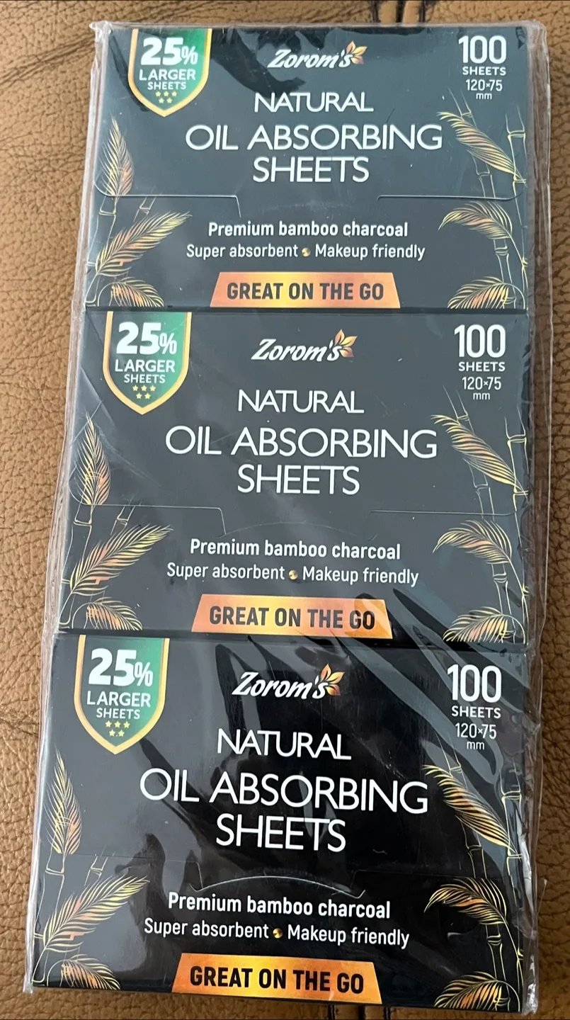 Zorom's Natural Oil Absorbing Sheets, 100 count thumbnail