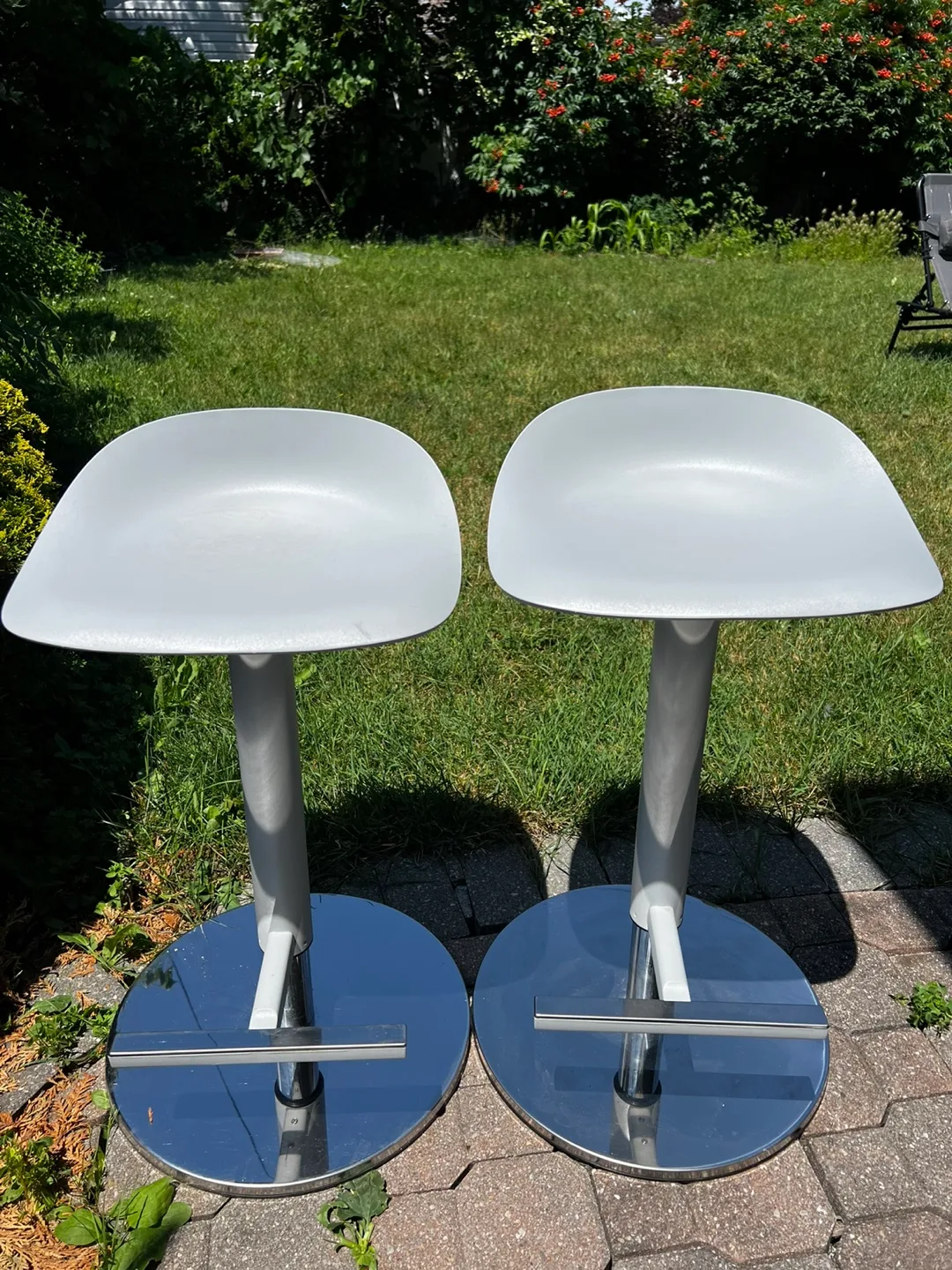 Pair of Grey Bar Stools thumbnail