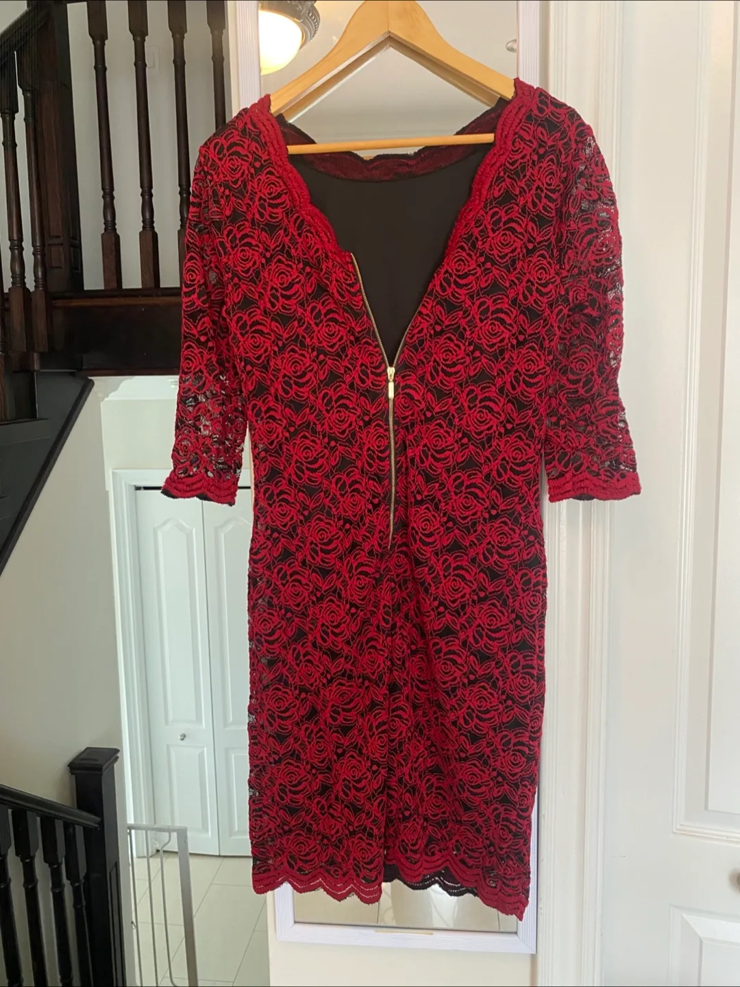 Red Lace Dress & Glitter Heels image indicator(2)