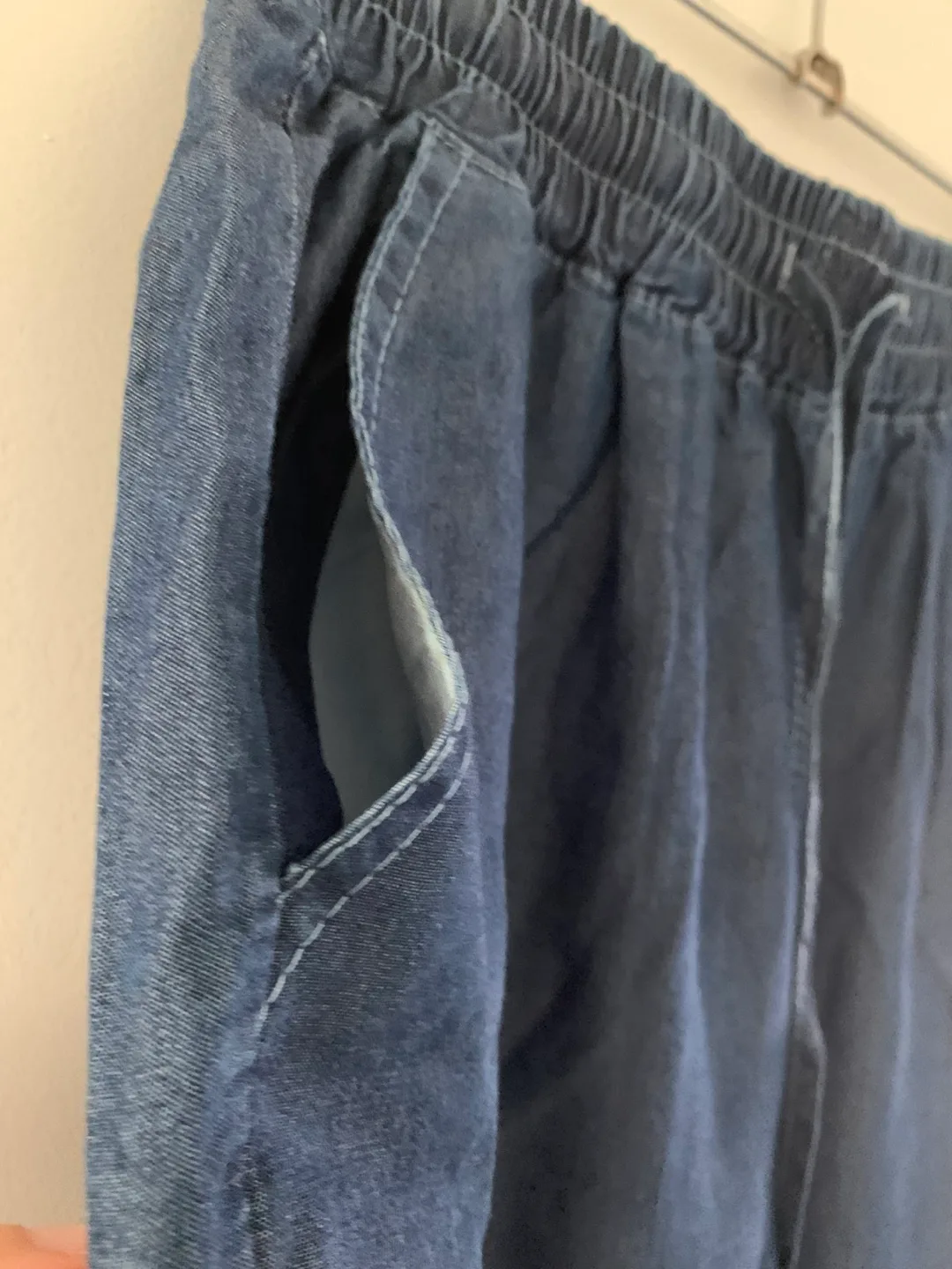 Wide Leg Denim Pants - Blue image indicator(3)