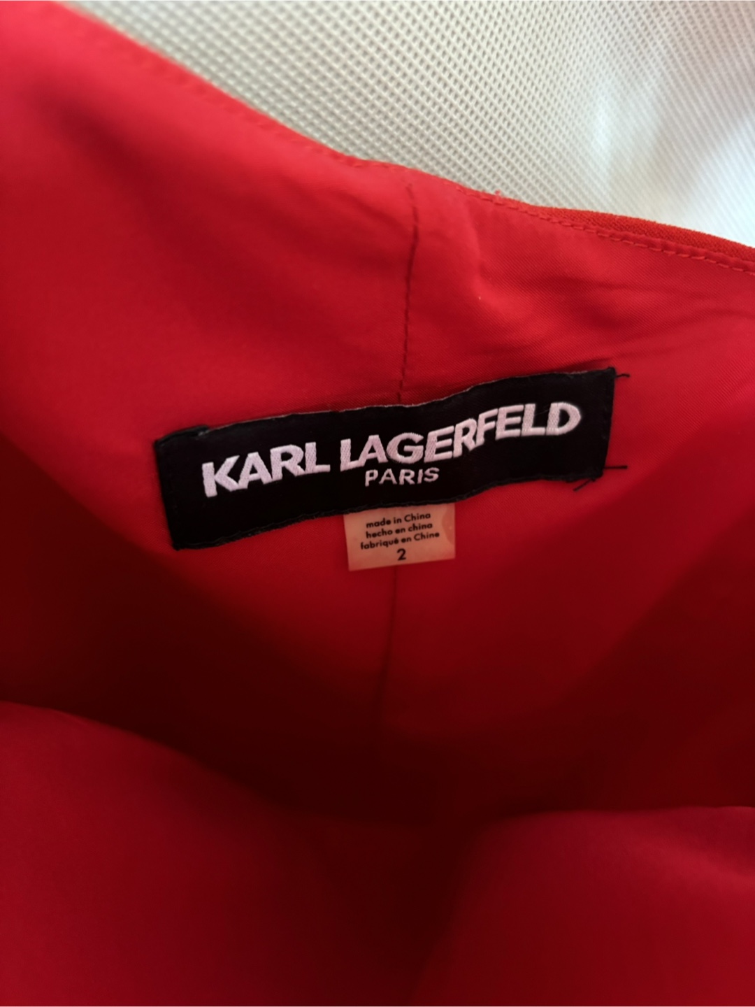 Karl Lagerfeld Paris Red Dress - Size 2 - photo 4
