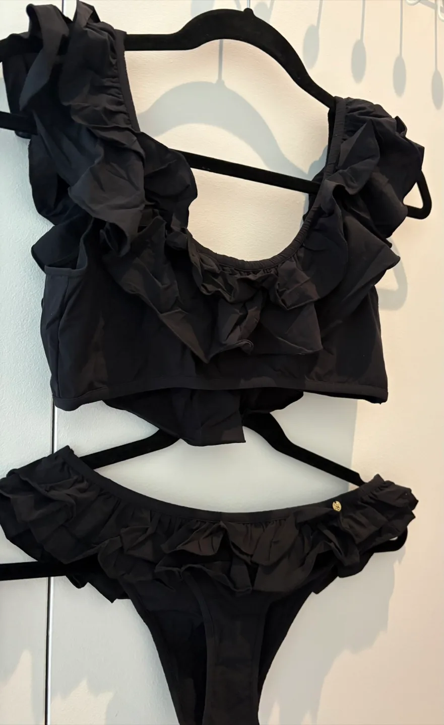 Love Stories Black Ruffle 2 Piece Swim thumbnail