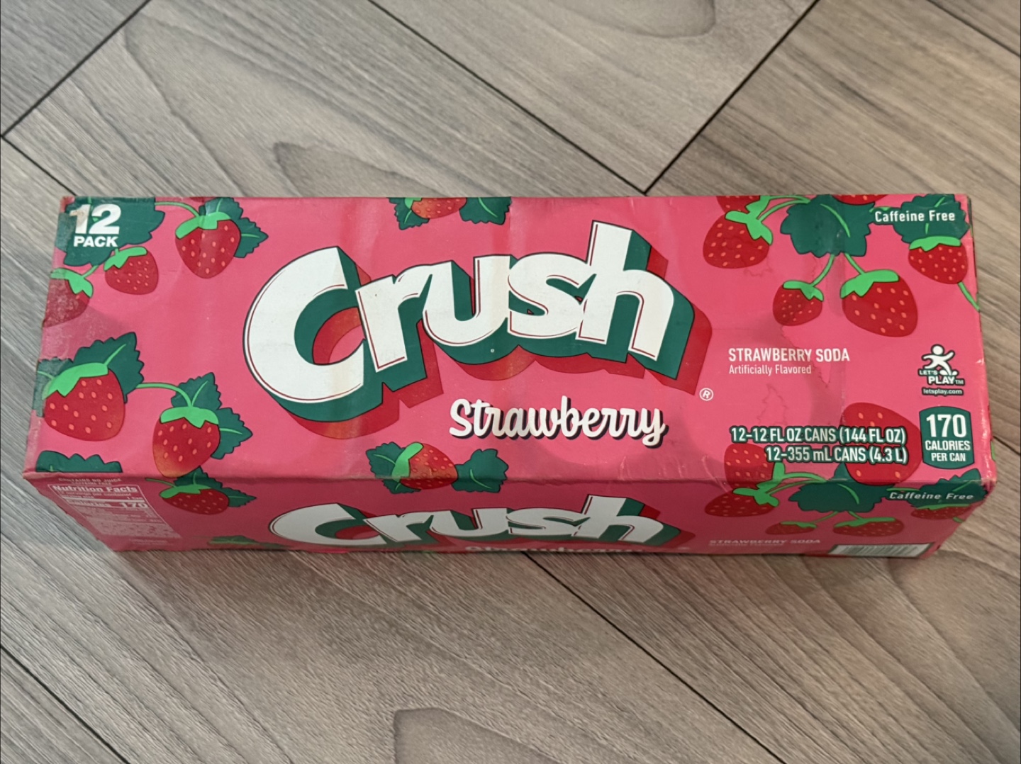 Crush Strawberry Soda - 12 Pack