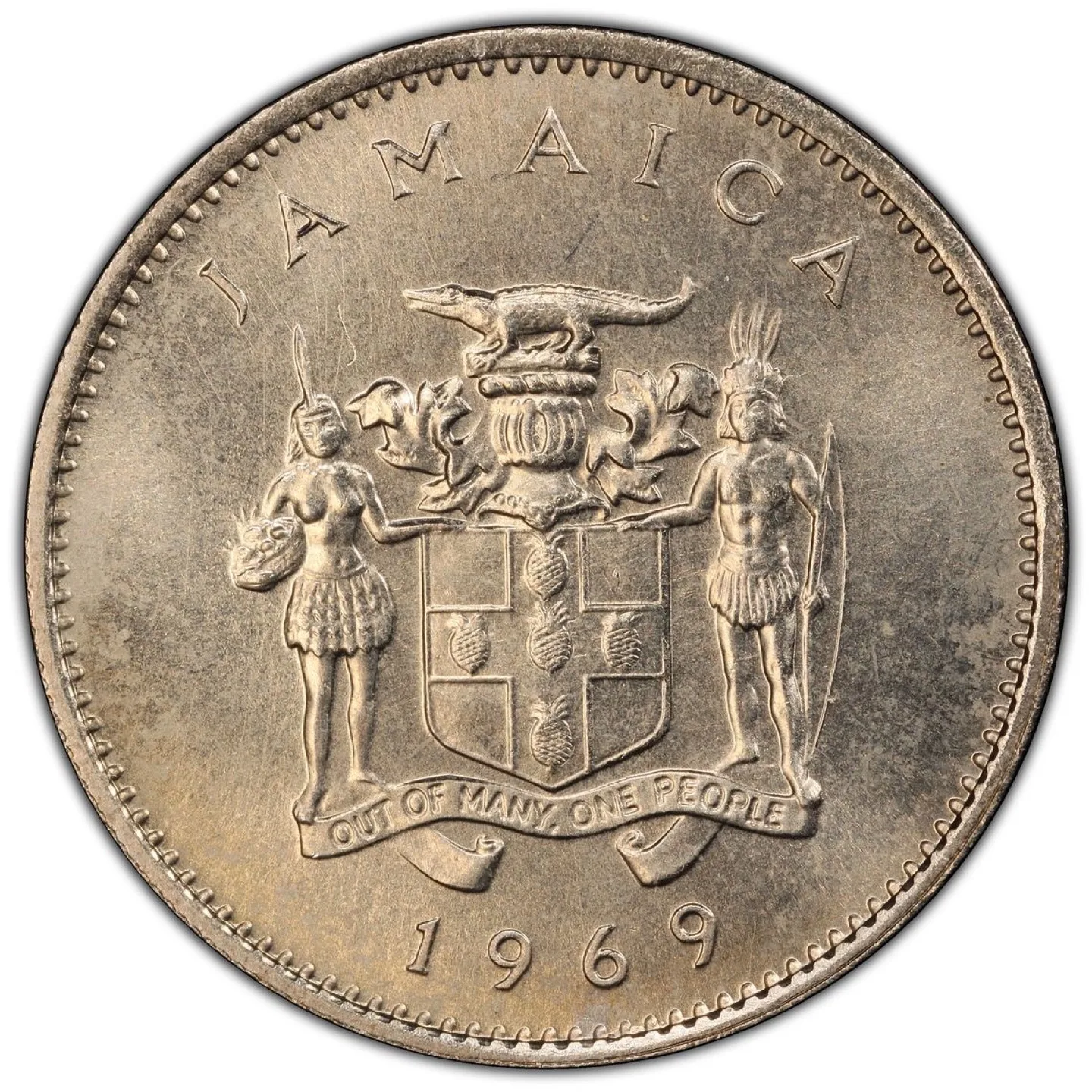 1969 JAMAICA TEN CENT PCGS MS 65 - FIRST INDEPENDENT COINAGE image indicator(3)