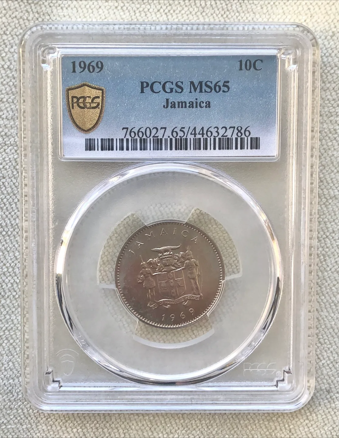 1969 JAMAICA TEN CENT PCGS MS 65 - FIRST INDEPENDENT COINAGE image indicator(4)