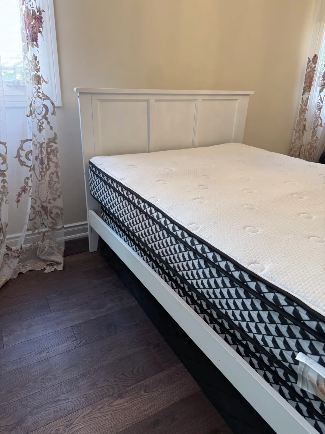 Bed Set - Two Double Mattresses , Box Spring and Frames thumbnail