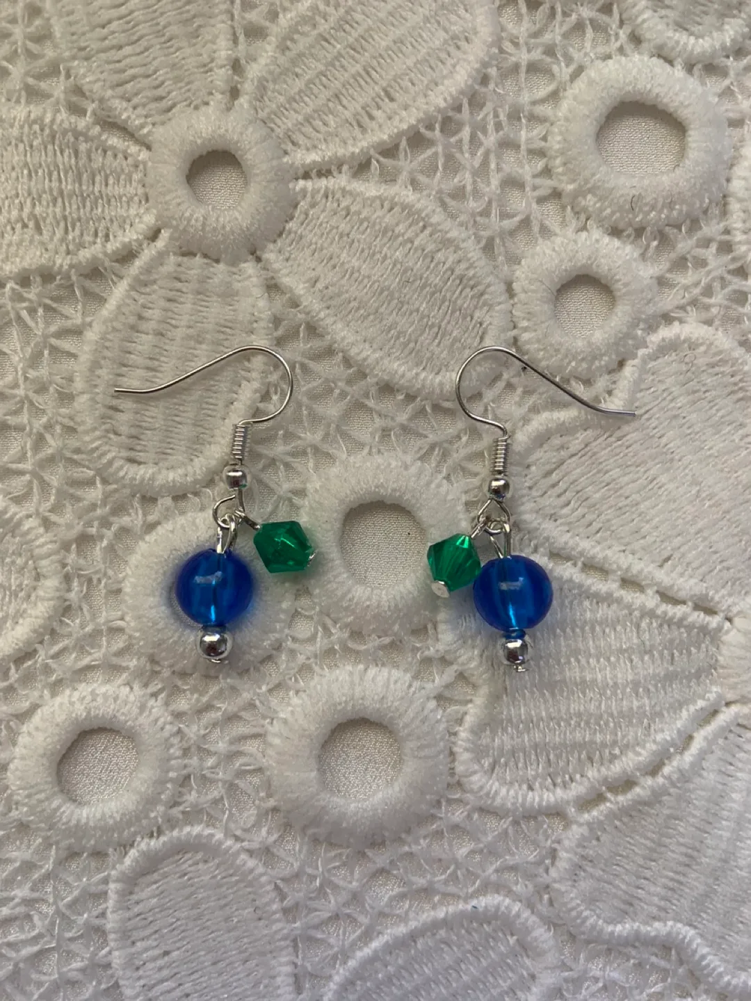 Beaded Blueberry Drop Earrings thumbnail