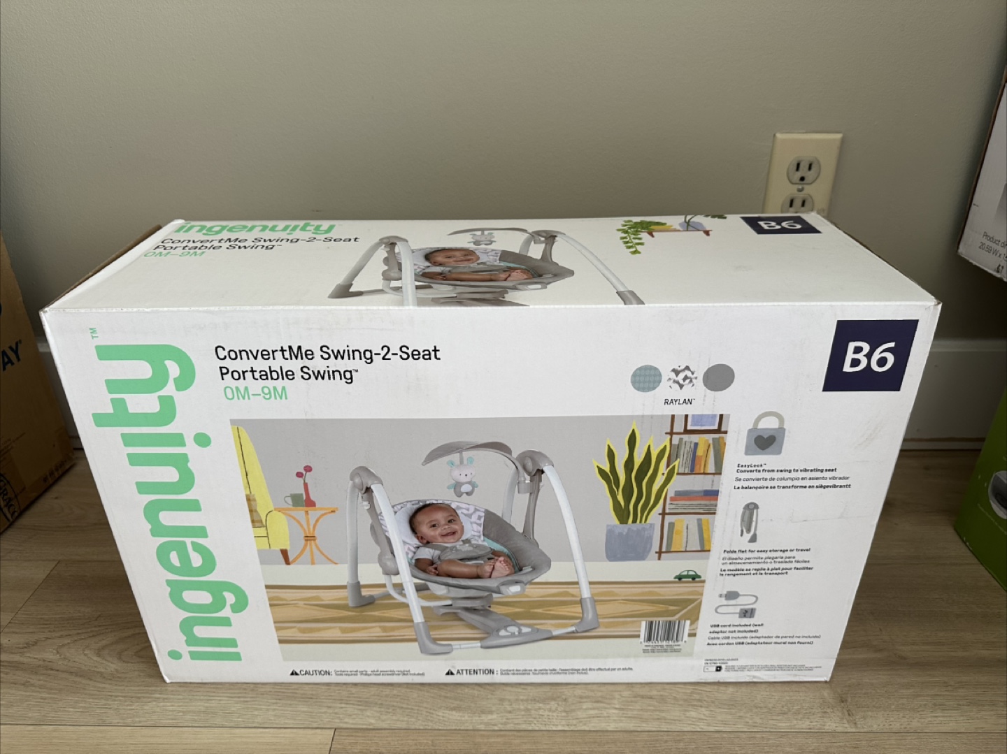 Ingenuity ConvertMe Swing-2-Seat Portable Swing (0M-9M)