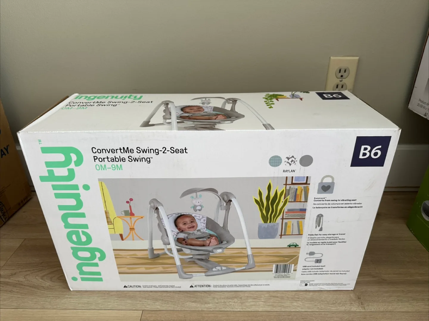 Ingenuity ConvertMe Swing-2-Seat Portable Swing (0M-9M) thumbnail