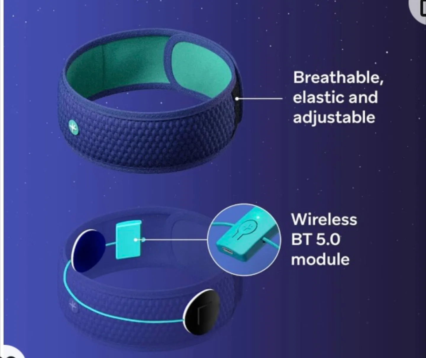 HoomBand Wireless Audio Headband for Sleep image indicator(4)