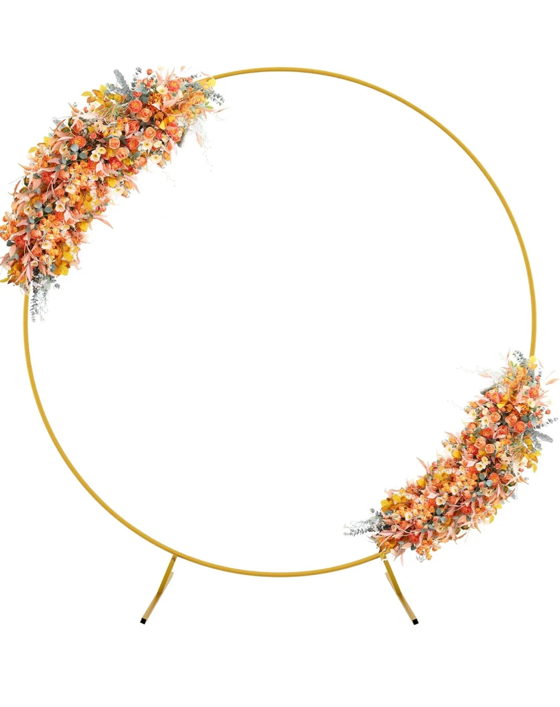 7.2FT Gold Round Wedding Arch thumbnail