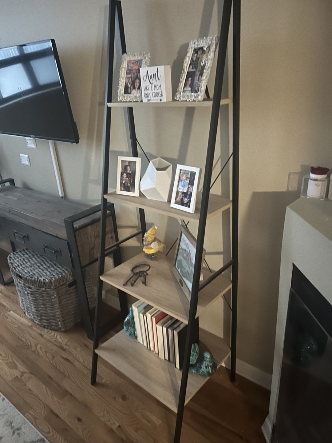 Set of 2 ClosetMaid Gray Ladder Bookshelf