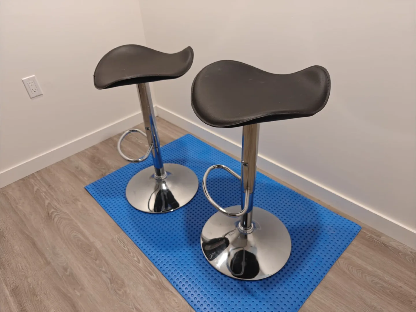 Two Bar Stools - Black thumbnail