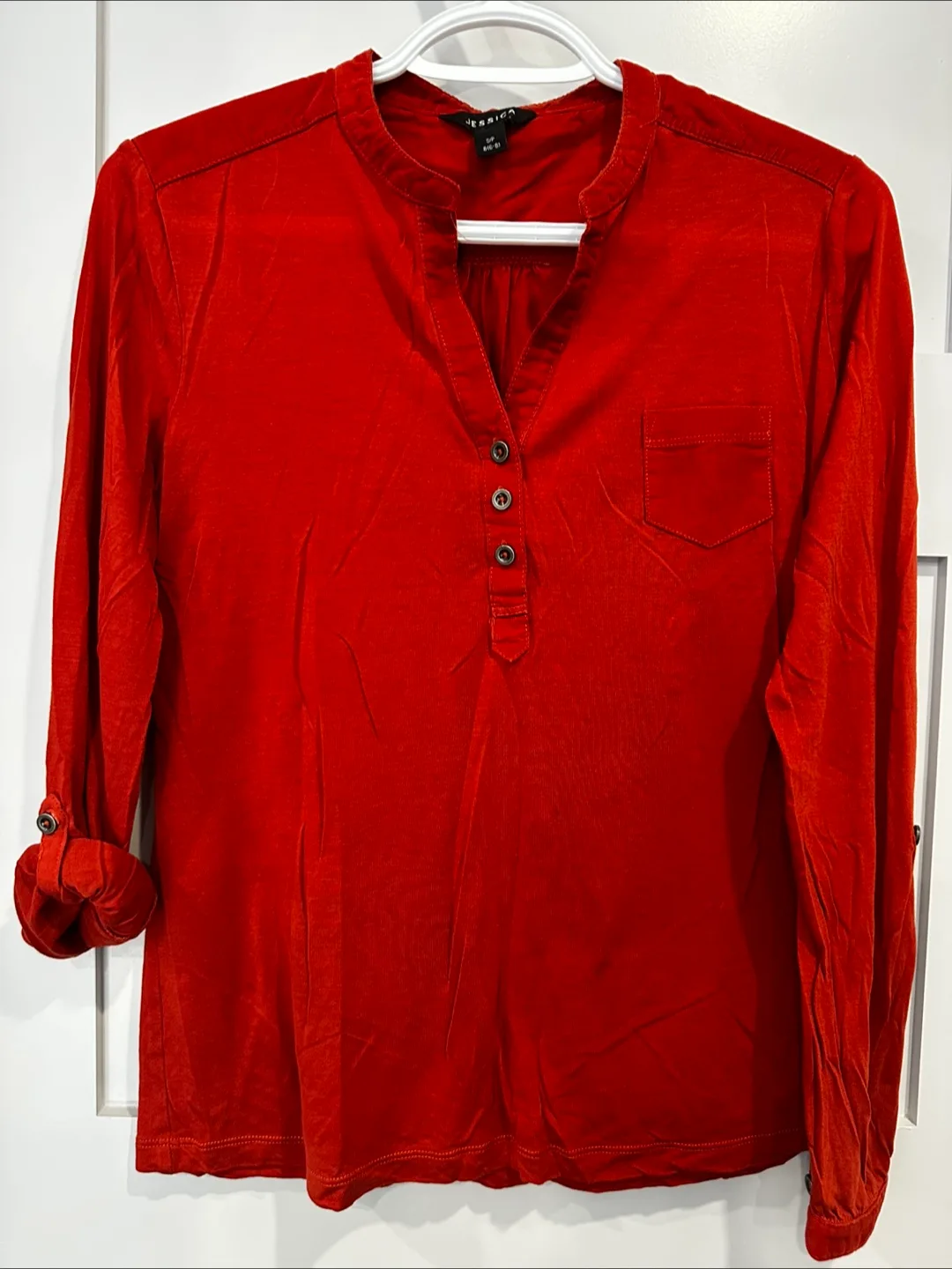 Jessica Rust Long Sleeve Blouse - Size S thumbnail
