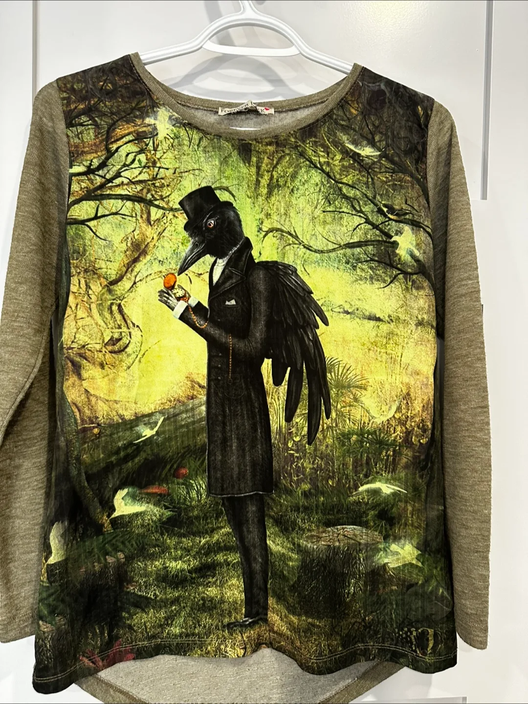 Foresta by Francesca T-shirt with Crow Print thumbnail