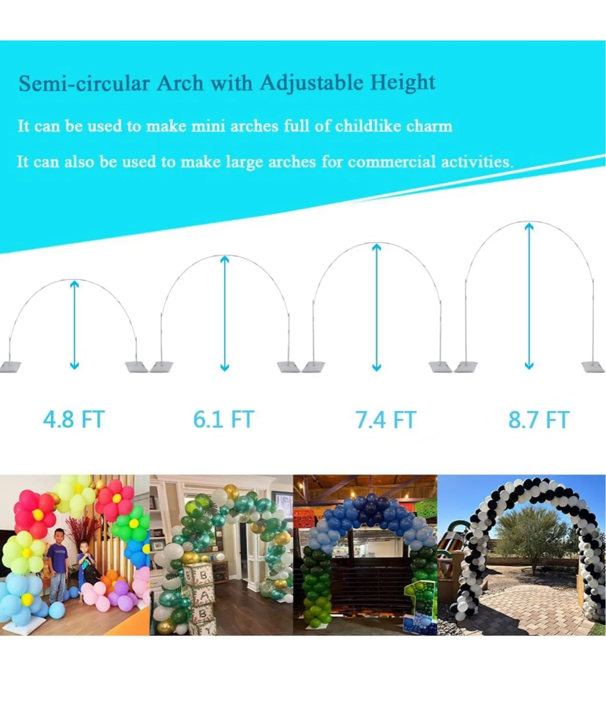 3-in-1 Metal Balloon Stand & Arch Frame image indicator(3)