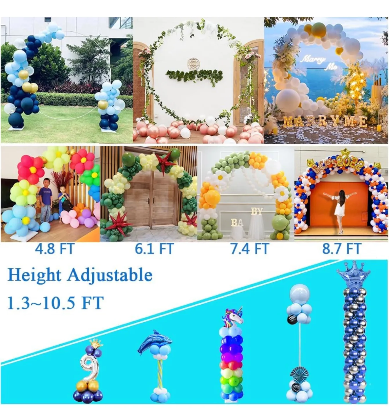 3-in-1 Metal Balloon Stand & Arch Frame image indicator(4)