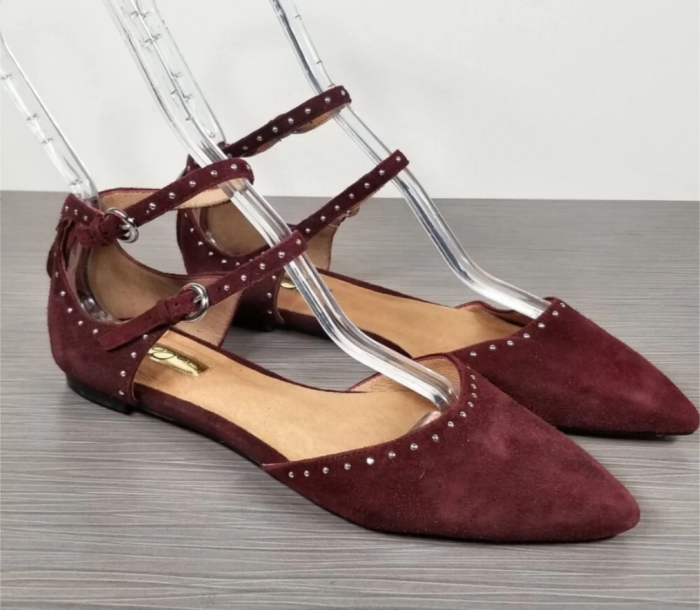 Burgundy Suede Flats 🇨🇦 thumbnail