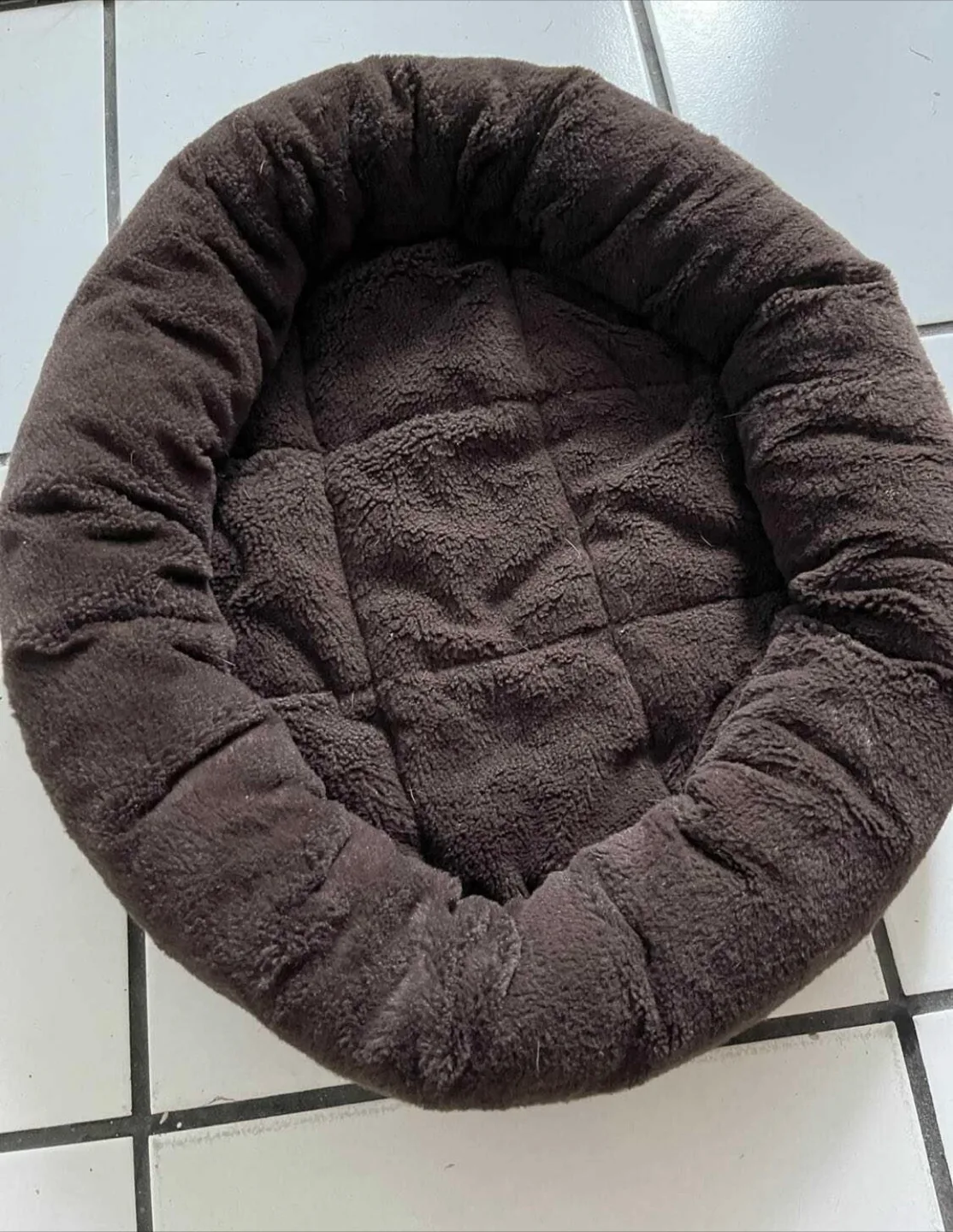 Small Brown Plush Pet Bed thumbnail
