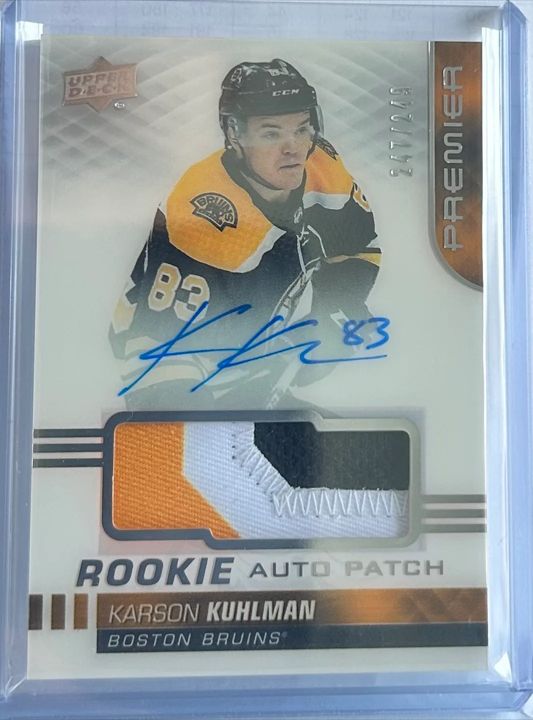 Karson Kuhlman Rookie Auto Patch /249 thumbnail