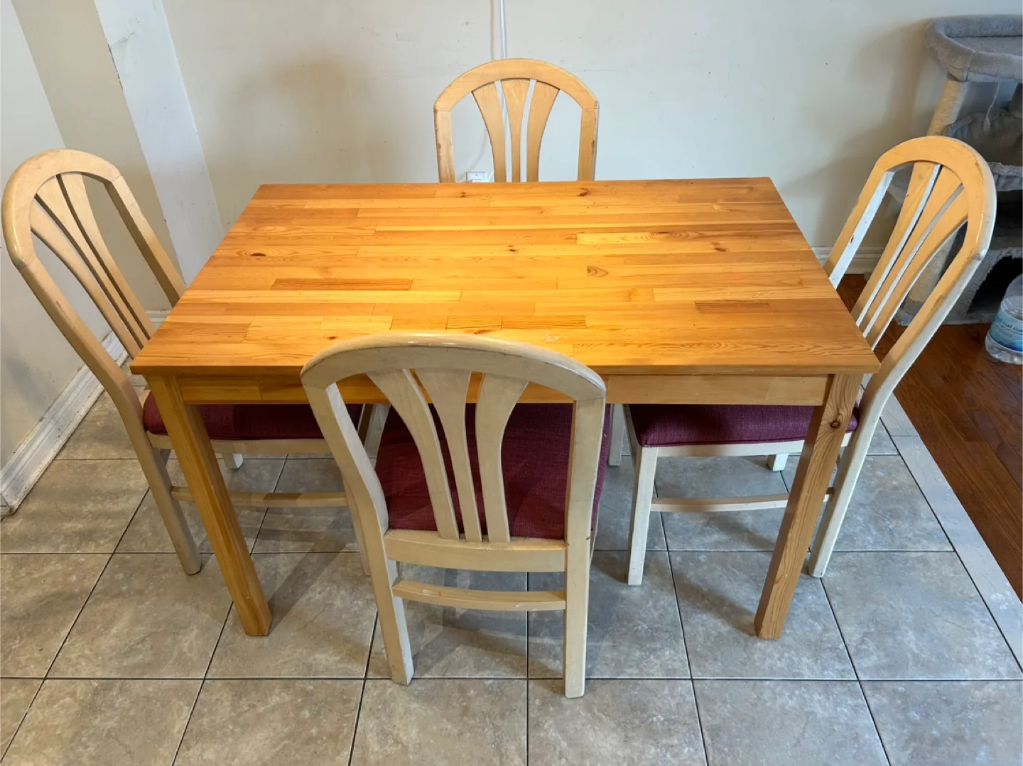 Wooden Dining Table with 4 Chairs *MOVING SALE* thumbnail