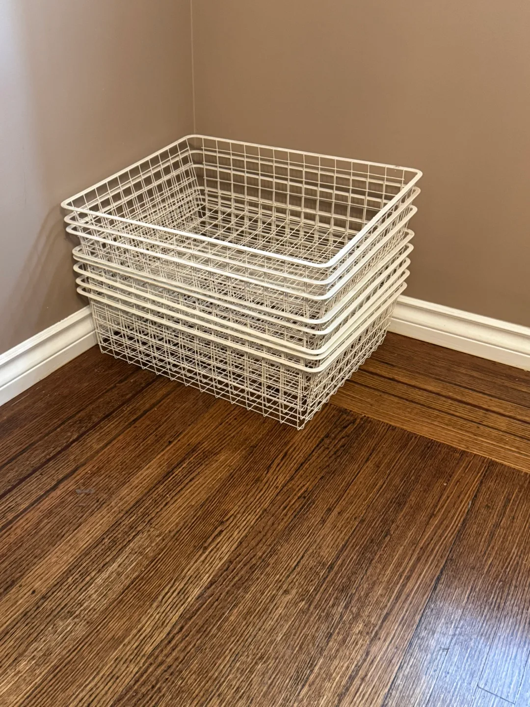 🇨🇦IKEA White Wire Storage Baskets - Set of 8 thumbnail