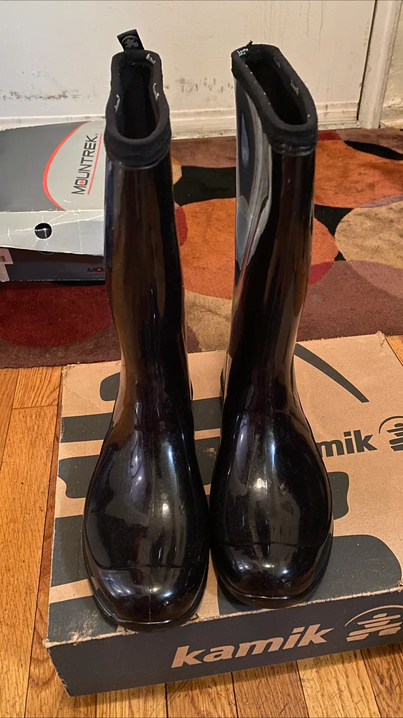 Kamik Heidi Black Rain Boots - Women's US 8 thumbnail
