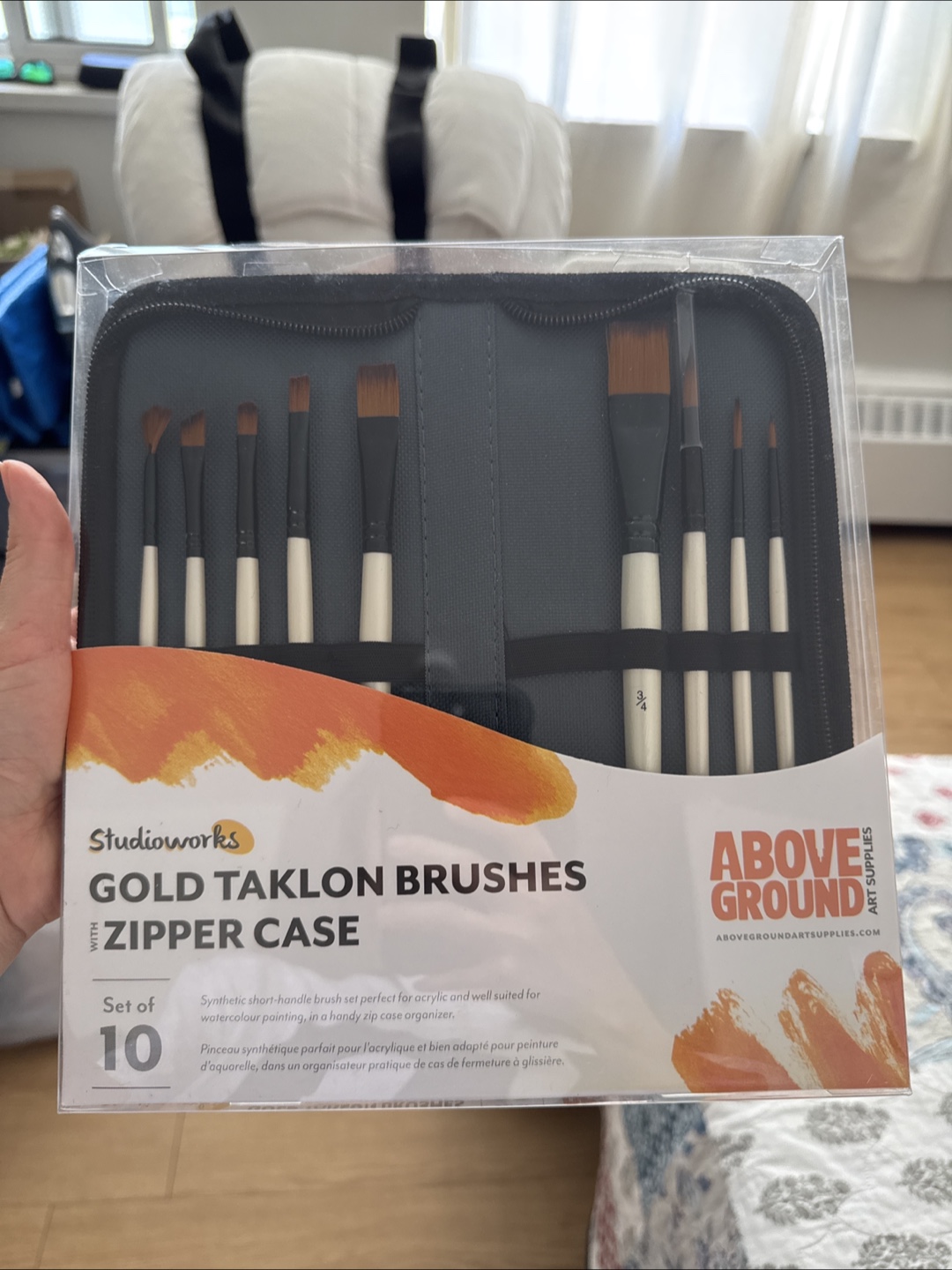 Studioworks Gold Taklon Brushes - Set of 10