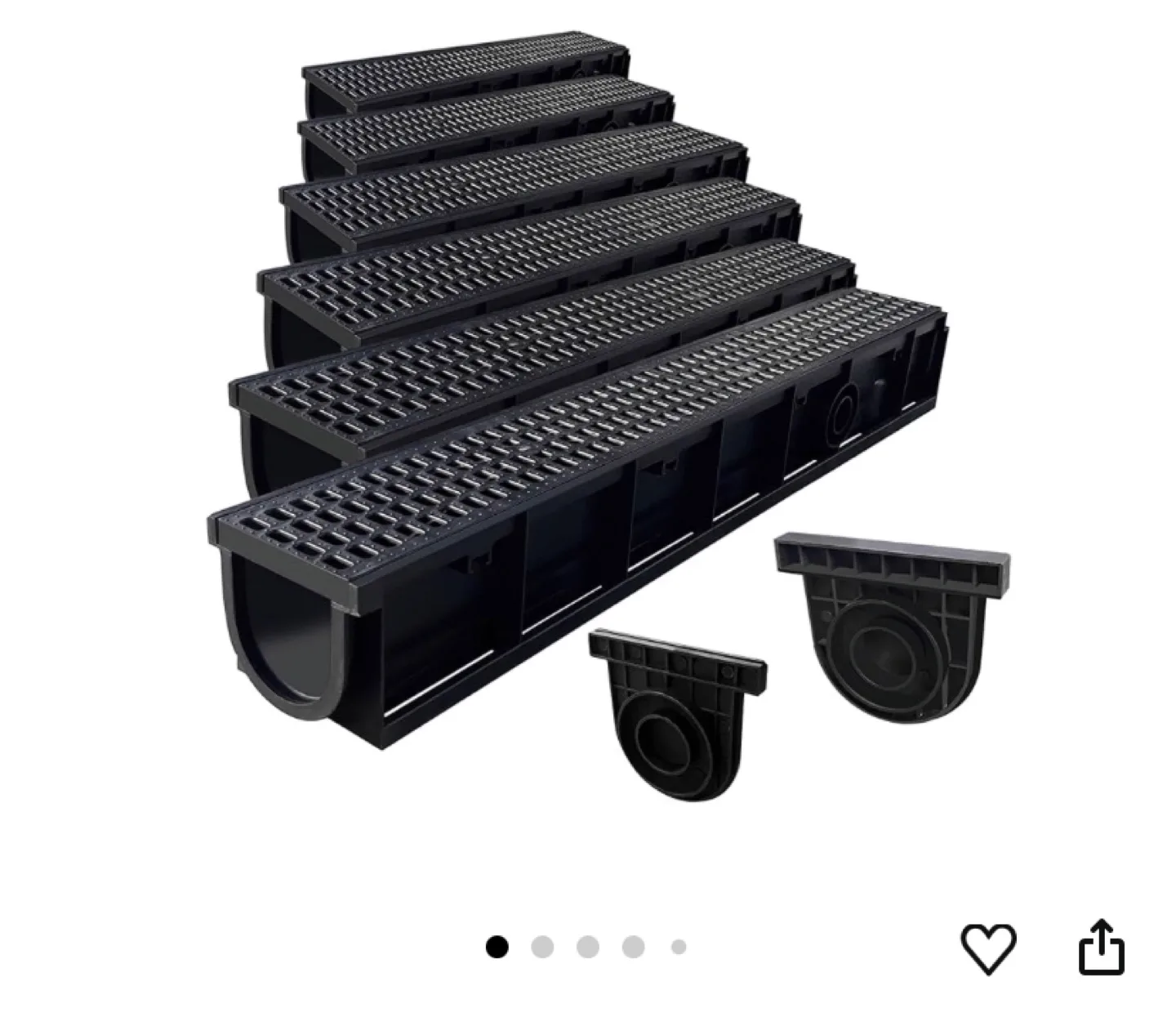 Trench Drain System, 6-Pack, Anti-Corrosion HDPE thumbnail