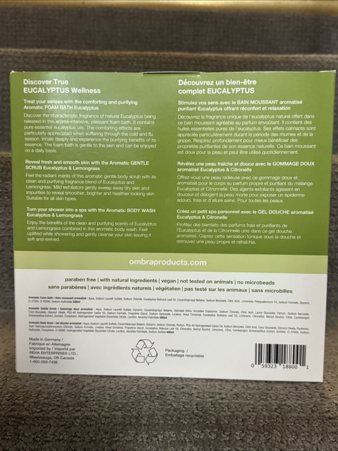 Ombra Spa Eucalyptus Gift Set - New - photo 2